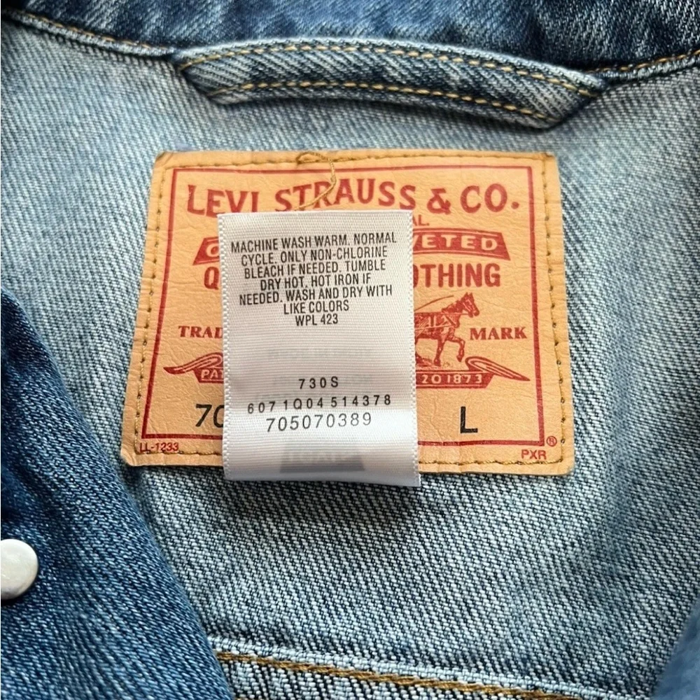 Levi’s 70507‑0389 Relaxed Trucker Jacket Men’s Size L – Made in India-Near Mint - Picture 5 of 8